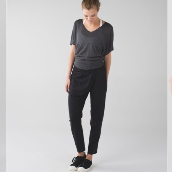 Lululemon Wrap It Up Trouser Pant Black Athleisure - Picture 1 of 14